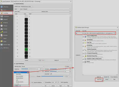 Load file *.qml cho dữ liệu ESA-WorldCover