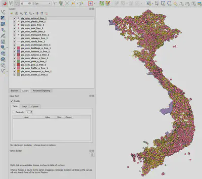 Kết quả trích xuất dữ liệu OSM khu vực Việt Nam