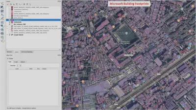 Dữ liệu Microsoft Building Footprints khu vực HANU