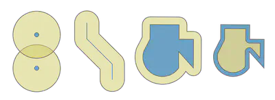 Minh họa buffer của đối tượng điểm, đường, vùng