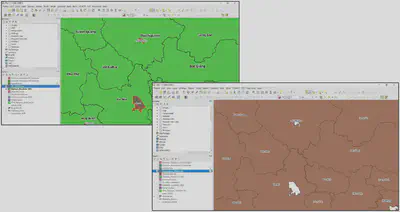 Hình ảnh kết quả trước và sau khi tiến hành Symmetrical Difference