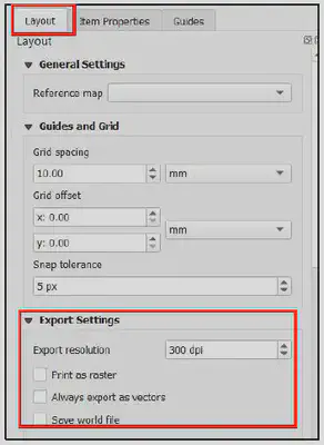 Thiết lập tham số xuất ảnh