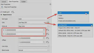 Khởi tạo lưới tọa độ