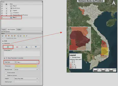 Kết quả tạo bản đồ inset cho vùng Dak Lak