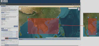 Xác định khu vực cần tải DEM