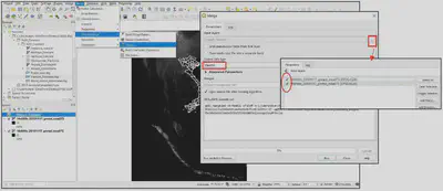 Thiết lập đầu vào và đầu ra cho Merge raster