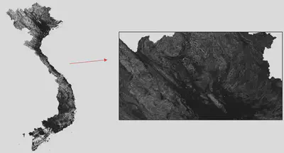 Kết quả phân tích độ dốc, hãy kiểm tra giá trị pixel một vài điểm